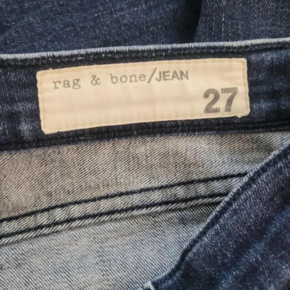 Rag & Bone Pencil Leg Jeans Era‎ Wash Dark Indigo Skinny W1501K520 Size 27
